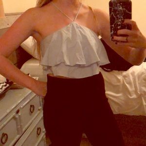 Zara ruffle crop top